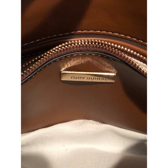 Tory Burch Miller Crossbody Bag Brown Leather - Picture 8 of 14